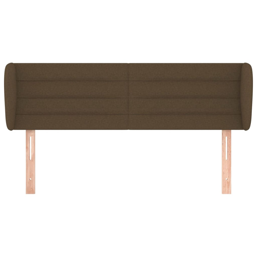 Hoofdbord met randen 147x23x78/88 cm stof donkerbruin 147 x 23 x 78/88 cm Donkerbruin