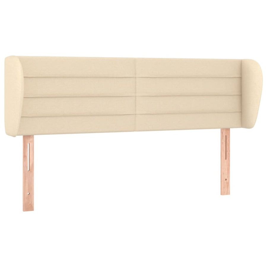 Hoofdbord met randen 147x23x78/88 cm stof crèmekleurig 147 x 23 x 78/88 cm Crème