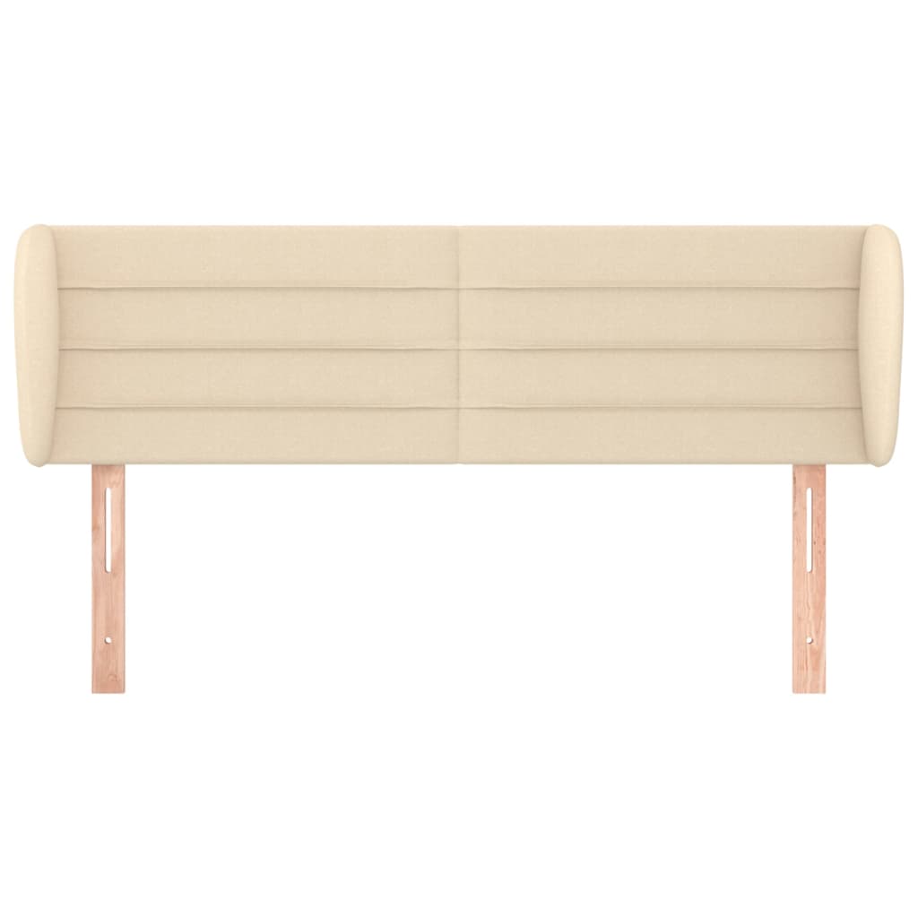 Hoofdbord met randen 147x23x78/88 cm stof crèmekleurig 147 x 23 x 78/88 cm Crème