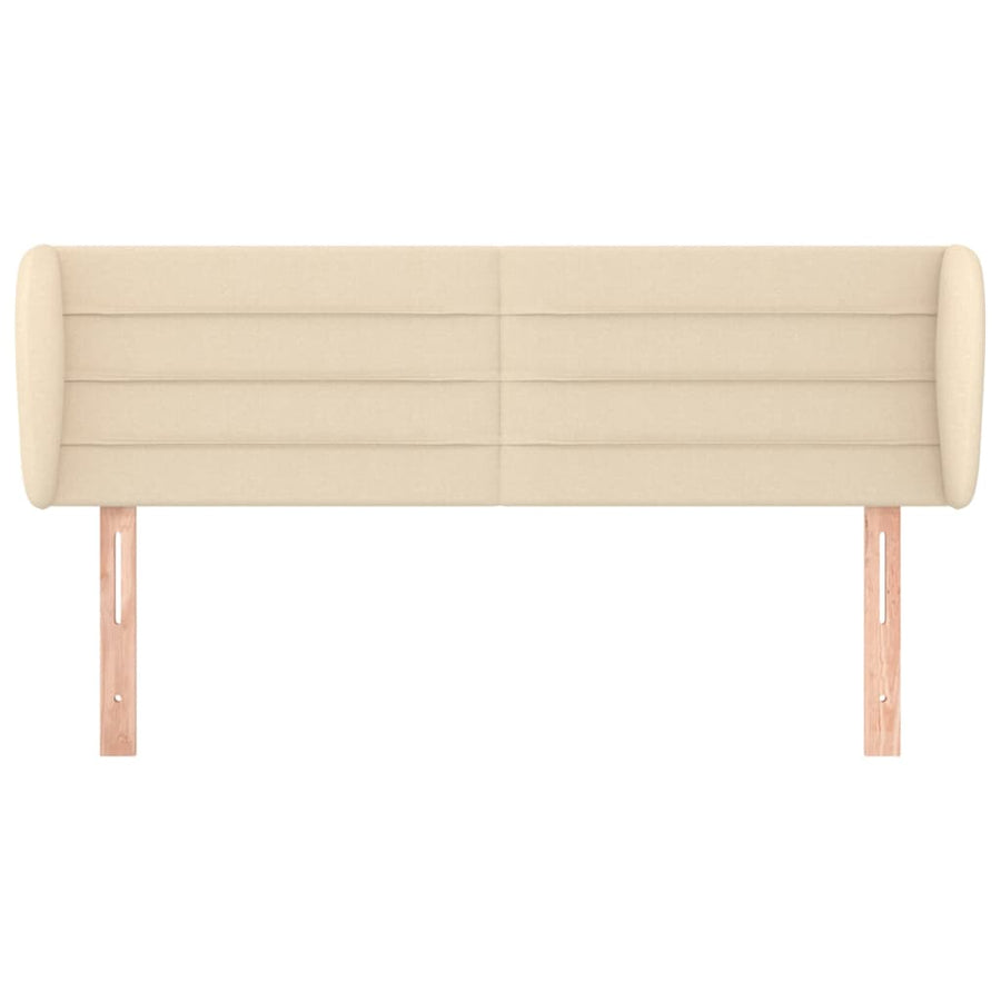 Hoofdbord met randen 147x23x78/88 cm stof crèmekleurig 147 x 23 x 78/88 cm Crème