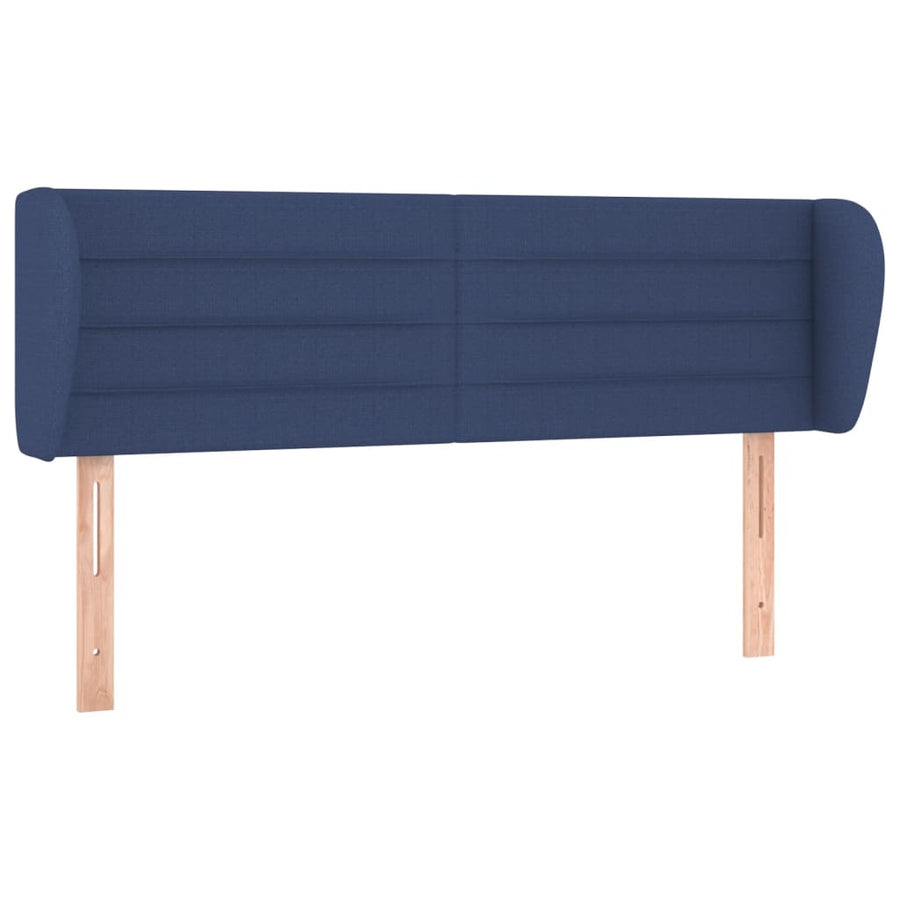 Hoofdbord met randen 147x23x78/88 cm stof blauw 147 x 23 x 78/88 cm Blauw