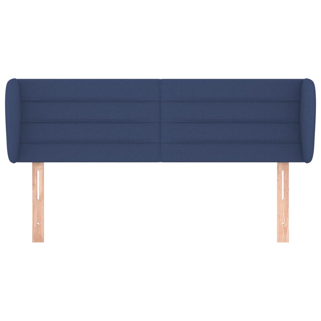 Hoofdbord met randen 147x23x78/88 cm stof blauw 147 x 23 x 78/88 cm Blauw