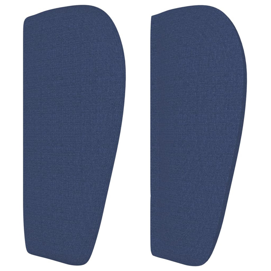 Hoofdbord met randen 147x23x78/88 cm stof blauw 147 x 23 x 78/88 cm Blauw