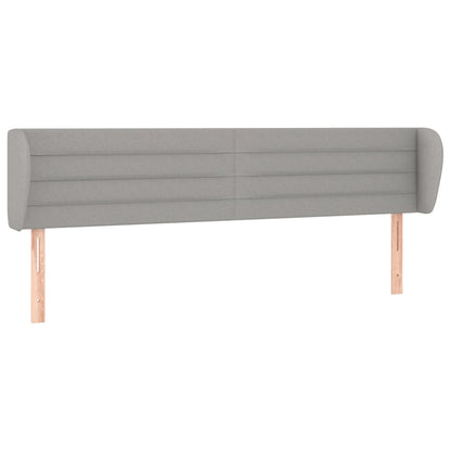 Hoofdbord met randen 163x23x78/88 cm stof lichtgrijs 163 x 23 x 78/88 cm Lichtgrijs