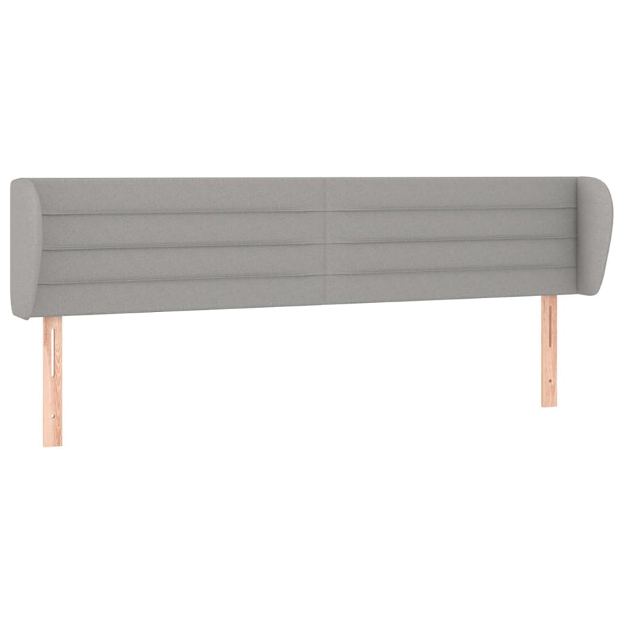 Hoofdbord met randen 163x23x78/88 cm stof lichtgrijs 163 x 23 x 78/88 cm Lichtgrijs