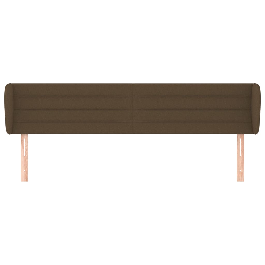 Hoofdbord met randen 163x23x78/88 cm stof donkerbruin 163 x 23 x 78/88 cm Donkerbruin