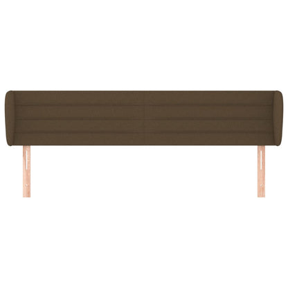 Hoofdbord met randen 163x23x78/88 cm stof donkerbruin 163 x 23 x 78/88 cm Donkerbruin