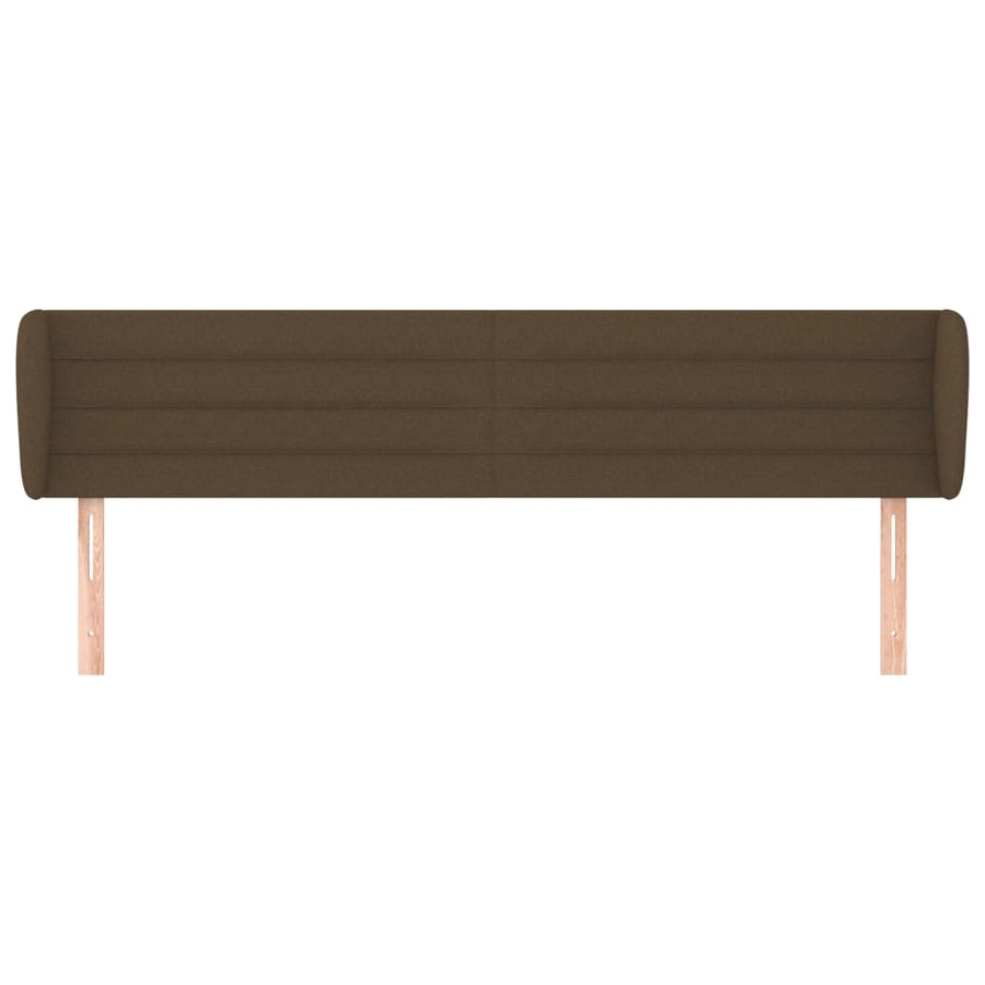 Hoofdbord met randen 163x23x78/88 cm stof donkerbruin 163 x 23 x 78/88 cm Donkerbruin