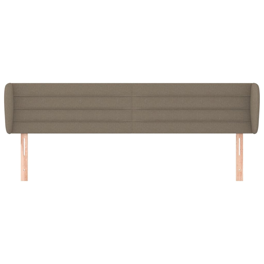 Hoofdbord Met Randen Stof 1 163 x 23 x 78/88 cm Taupe
