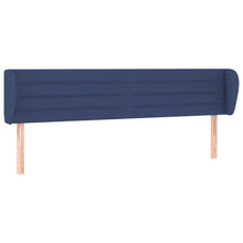 Hoofdbord Met Randen Stof 183 x 23 x 78/88 cm Blauw