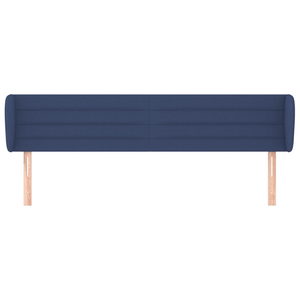Hoofdbord Met Randen Stof 183 x 23 x 78/88 cm Blauw