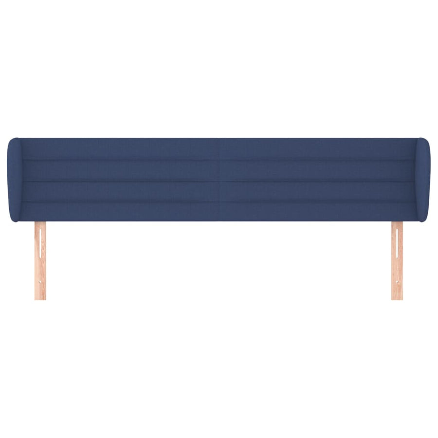 Hoofdbord Met Randen Stof 183 x 23 x 78/88 cm Blauw