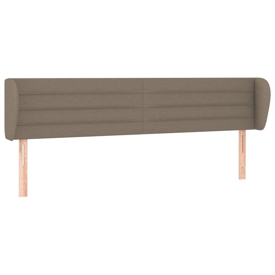 Hoofdbord met randen 203x23x78/88 cm stof taupe 203 x 23 x 78/88 cm Taupe
