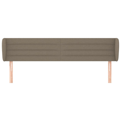 Hoofdbord met randen 203x23x78/88 cm stof taupe 203 x 23 x 78/88 cm Taupe