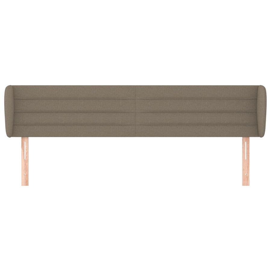 Hoofdbord met randen 203x23x78/88 cm stof taupe 203 x 23 x 78/88 cm Taupe