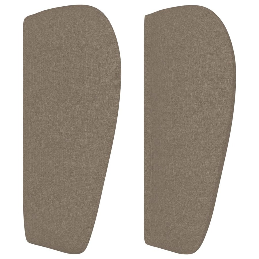 Hoofdbord met randen 203x23x78/88 cm stof taupe 203 x 23 x 78/88 cm Taupe