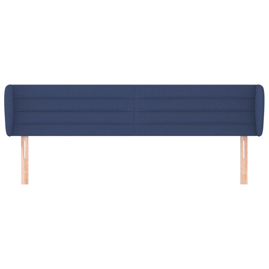 Hoofdbord met randen 203x23x78/88 cm stof blauw 203 x 23 x 78/88 cm Blauw