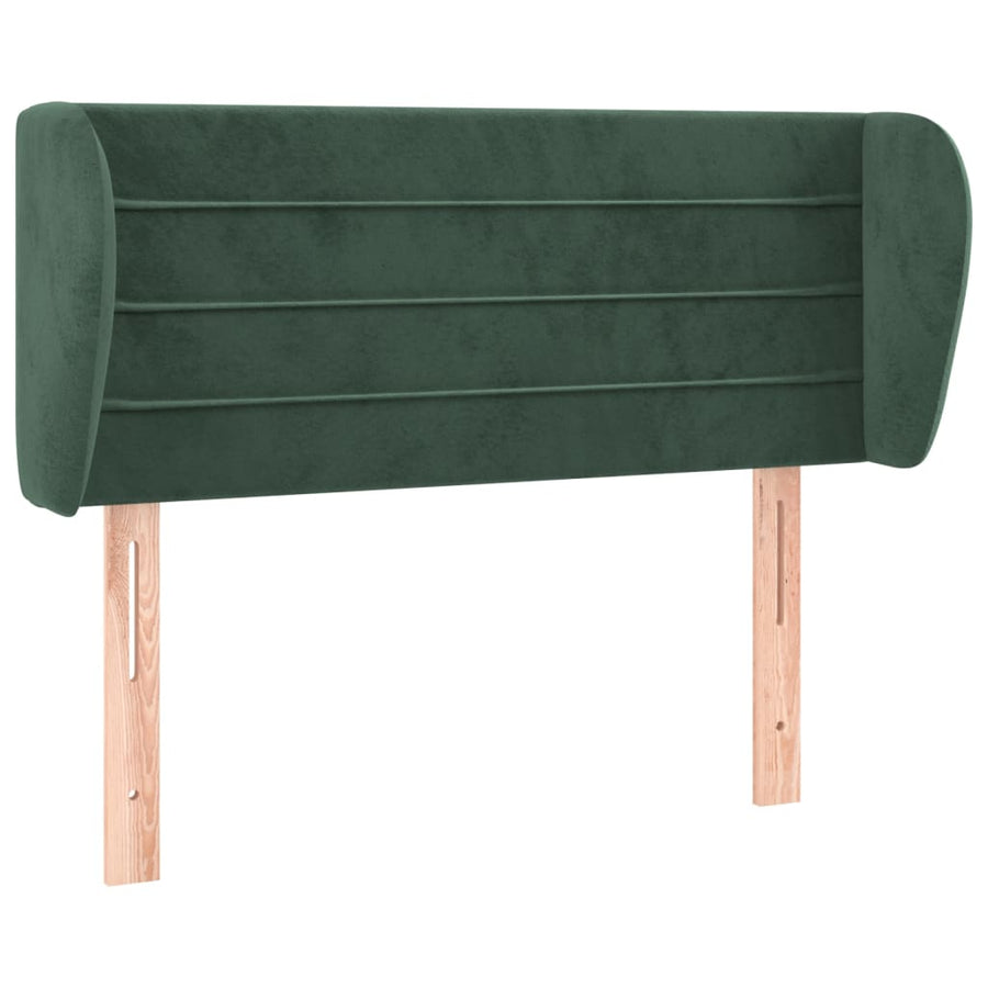 Hoofdbord met randen 83x23x78/88 cm fluweel donkergroen 83 x 23 x 78/88 cm Donkergroen