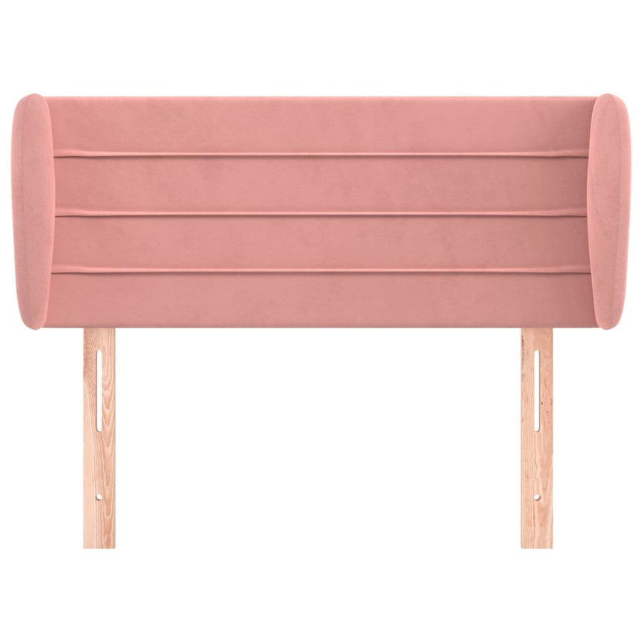Hoofdbord Met Randen 83X23X78/88 Cm Fluweel Roze 83 x 23 x 78/88 cm