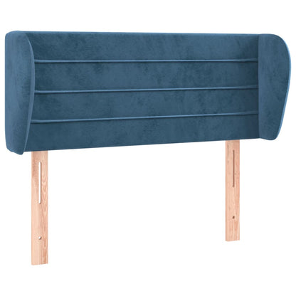 Hoofdbord met randen 93x23x78/88 cm fluweel donkerblauw 93 x 23 x 78/88 cm Donkerblauw