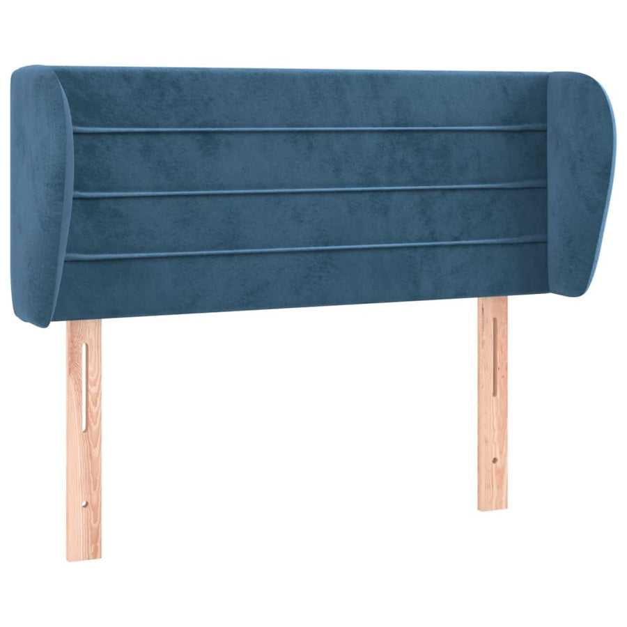 Hoofdbord met randen 93x23x78/88 cm fluweel donkerblauw 93 x 23 x 78/88 cm Donkerblauw