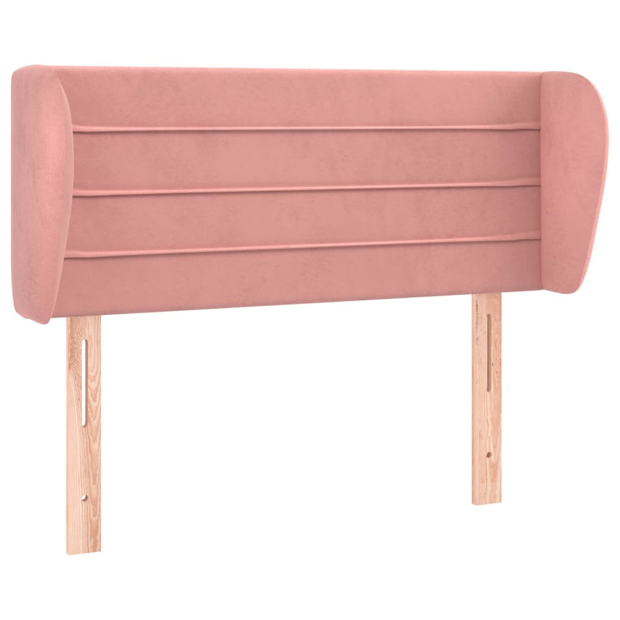 Hoofdbord Met Randen Fluweel 93 x 23 x 78/88 cm Roze