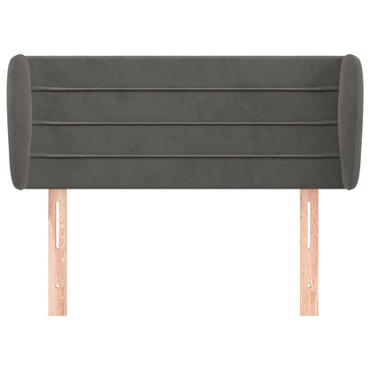 Hoofdbord Met Randen 103X23X78/88 Cm Fluweel Donkergrijs 103 x 23 x 78/88 cm