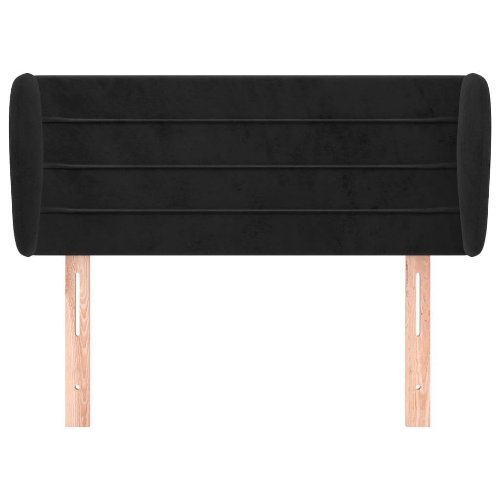 Hoofdbord Met Randen 103X23X78/88 Cm Fluweel Zwart 103 x 23 x 78/88 cm