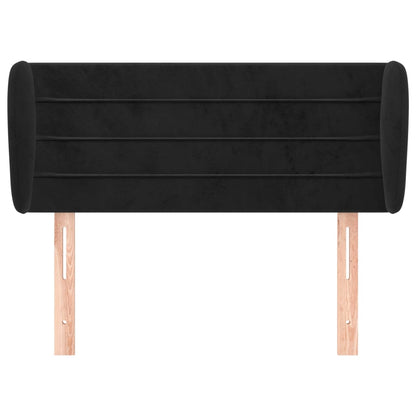 Hoofdbord Met Randen 103X23X78/88 Cm Fluweel Zwart 103 x 23 x 78/88 cm