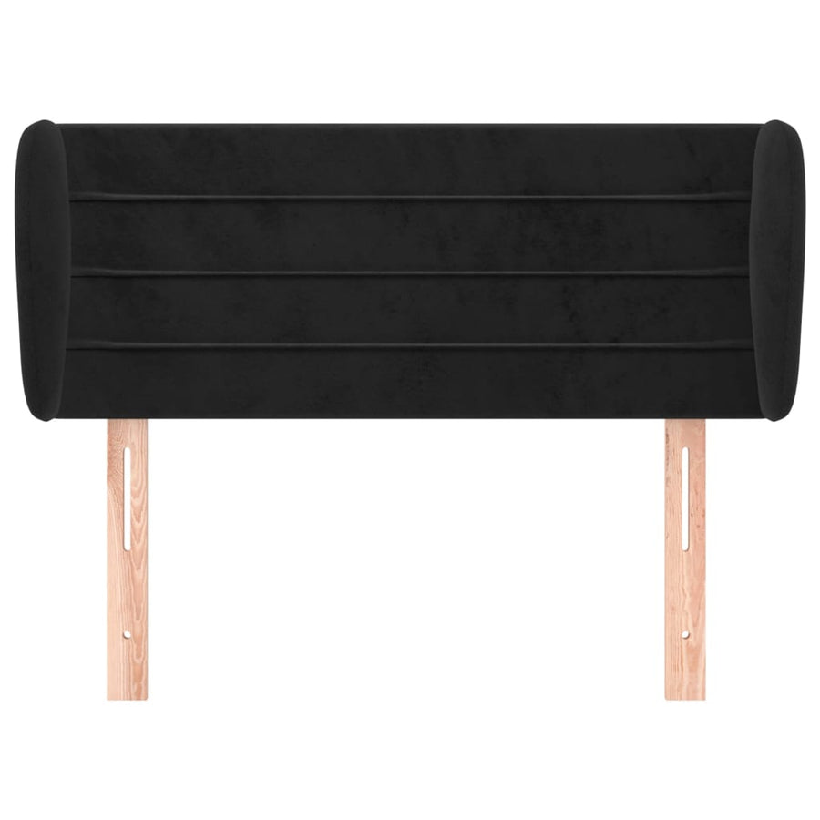 Hoofdbord Met Randen 103X23X78/88 Cm Fluweel Zwart 103 x 23 x 78/88 cm