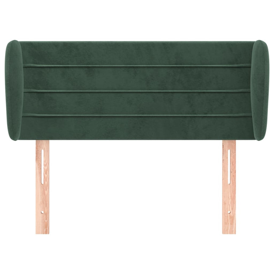 Hoofdbord Met Randen 103X23X78/88 Cm Fluweel Donkergroen 103 x 23 x 78/88 cm