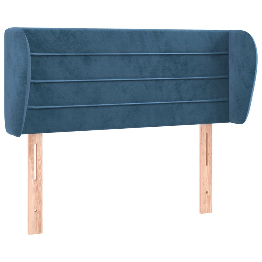 Hoofdbord Met Randen 103X23X78/88 Cm Fluweel Donkerblauw 103 x 23 x 78/88 cm