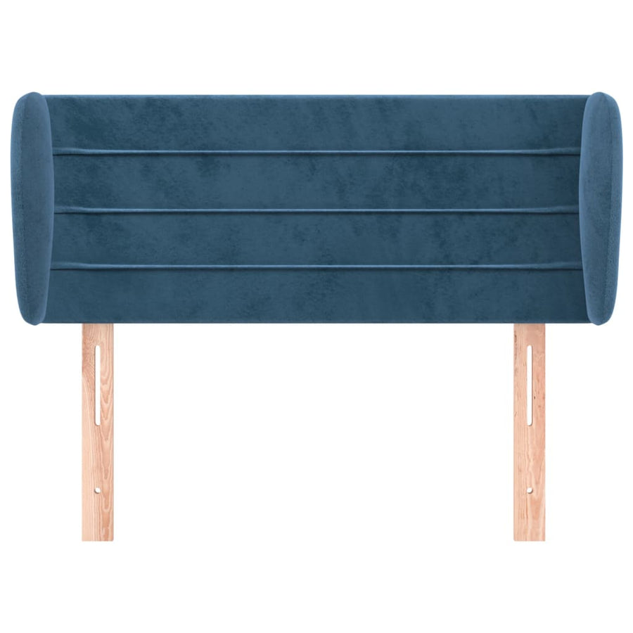 Hoofdbord Met Randen 103X23X78/88 Cm Fluweel Donkerblauw 103 x 23 x 78/88 cm