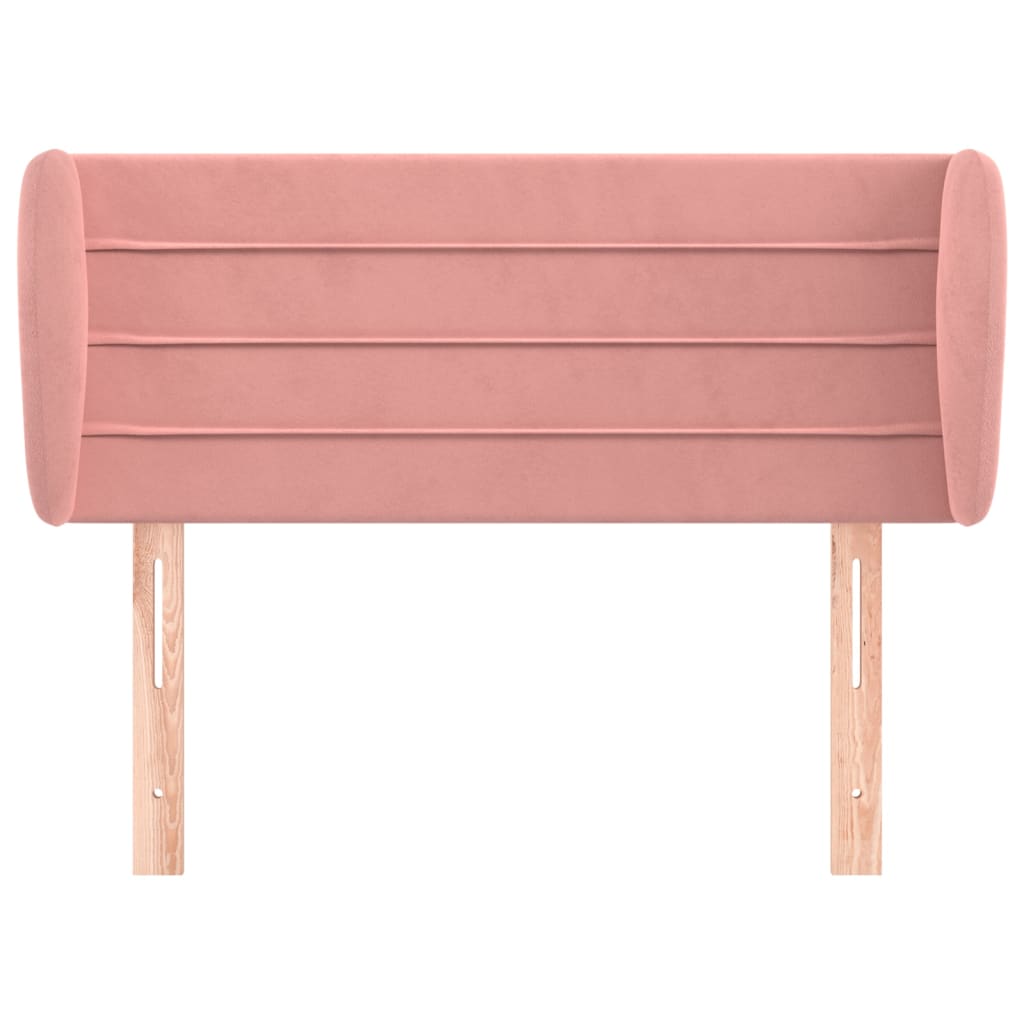 Hoofdbord Met Randen 103X23X78/88 Cm Fluweel Roze 103 x 23 x 78/88 cm