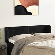 Hoofdbord 147x23x78/88 cm fluweel zwart