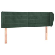 Hoofdbord Met Randen Fluweel 147 x 23 x 78/88 cm Donkergroen