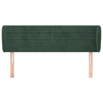 Hoofdbord Met Randen Fluweel 147 x 23 x 78/88 cm Donkergroen