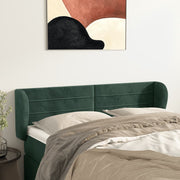 Hoofdbord 147x23x78/88 cm fluweel donkergroen