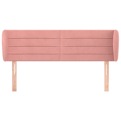 Hoofdbord Met Randen Fluweel 147 x 23 x 78/88 cm Roze