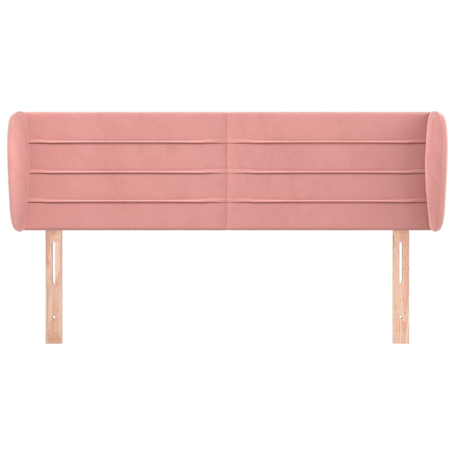 Hoofdbord Met Randen Fluweel 147 x 23 x 78/88 cm Roze