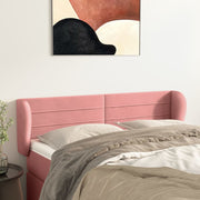 Hoofdbord 147x23x78/88 cm fluweel roze