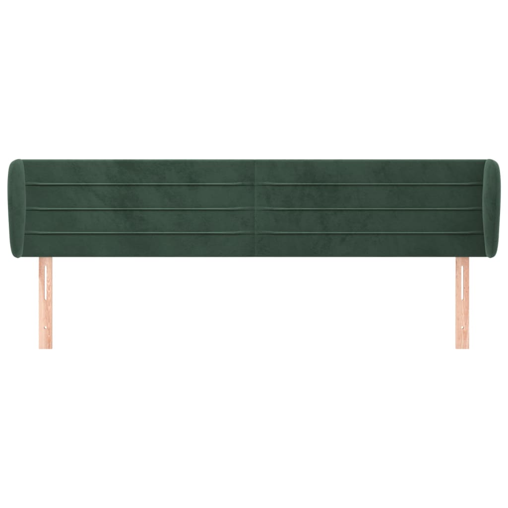 Hoofdbord Met Randen 183X23X78/88 Cm Fluweel Donkergroen
