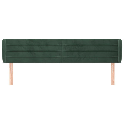 Hoofdbord Met Randen 183X23X78/88 Cm Fluweel Donkergroen