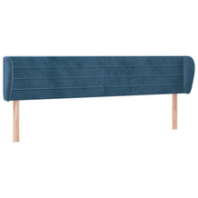 Hoofdbord Met Randen Fluweel 1 183 x 23 x 78/88 cm Donkerblauw