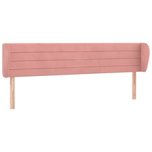 Hoofdbord Met Randen Fluweel 203 x 23 x 78/88 cm Roze