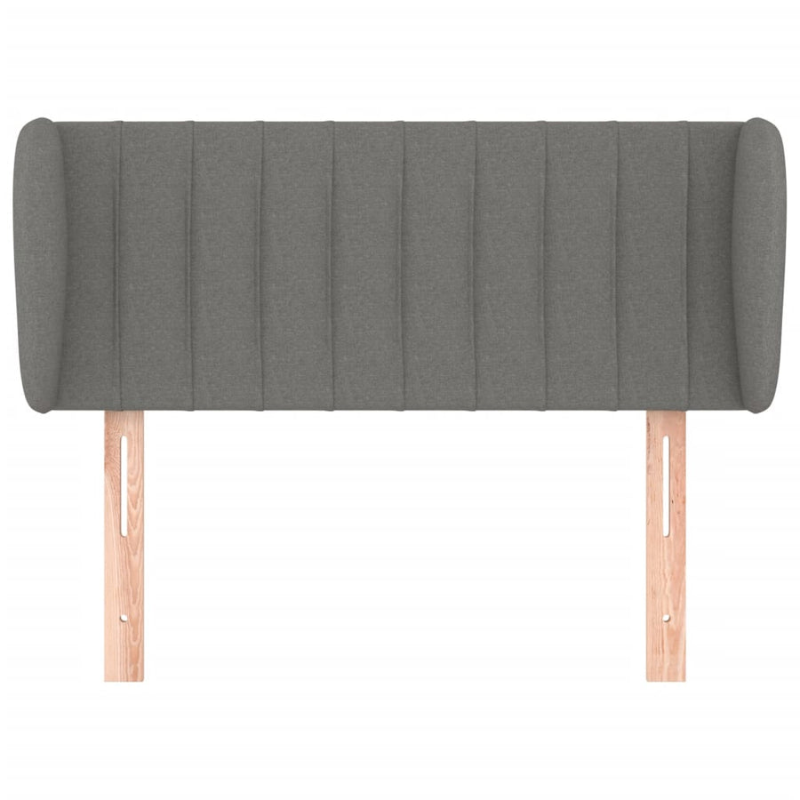 Hoofdbord Met Randen Stof 83 x 23 x 78/88 cm Donkergrijs