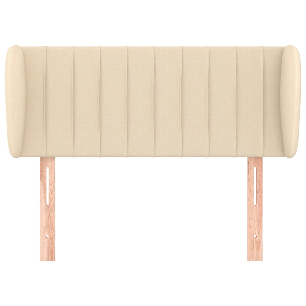 Hoofdbord Met Randen Stof Kleurig 83 x 23 x 78/88 cm Crème