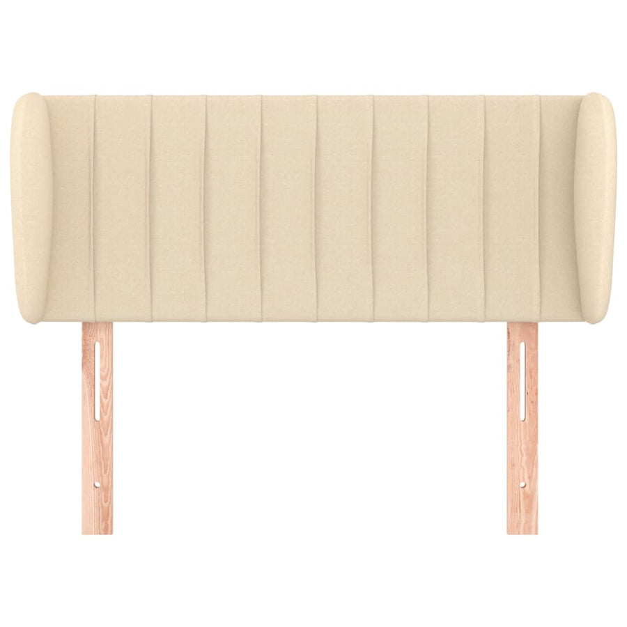 Hoofdbord Met Randen Stof Kleurig 83 x 23 x 78/88 cm Crème