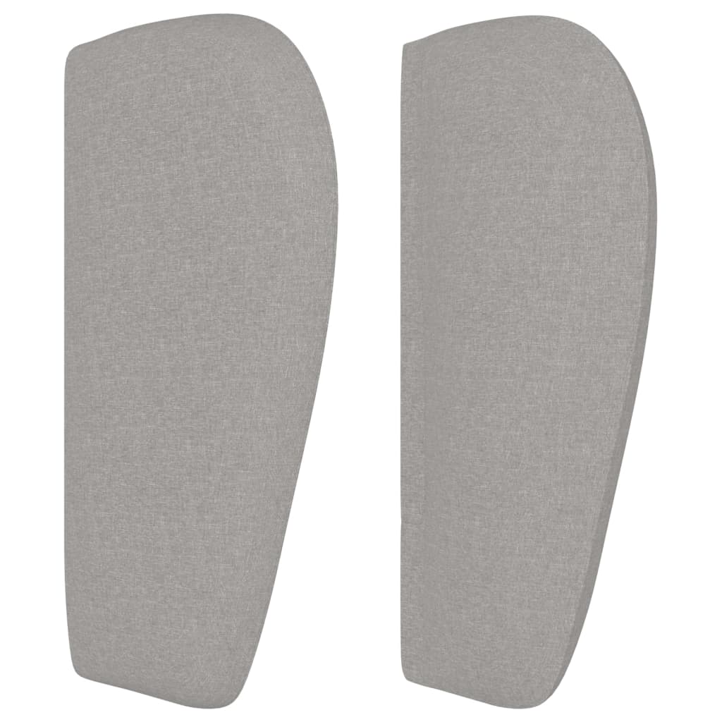 Hoofdbord Met Randen Stof 93 x 23 x 78/88 cm Lichtgrijs