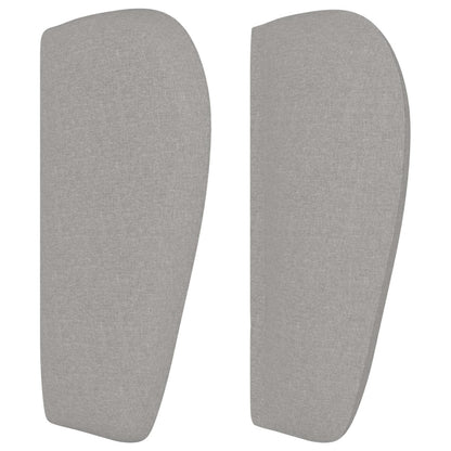 Hoofdbord Met Randen Stof 93 x 23 x 78/88 cm Lichtgrijs